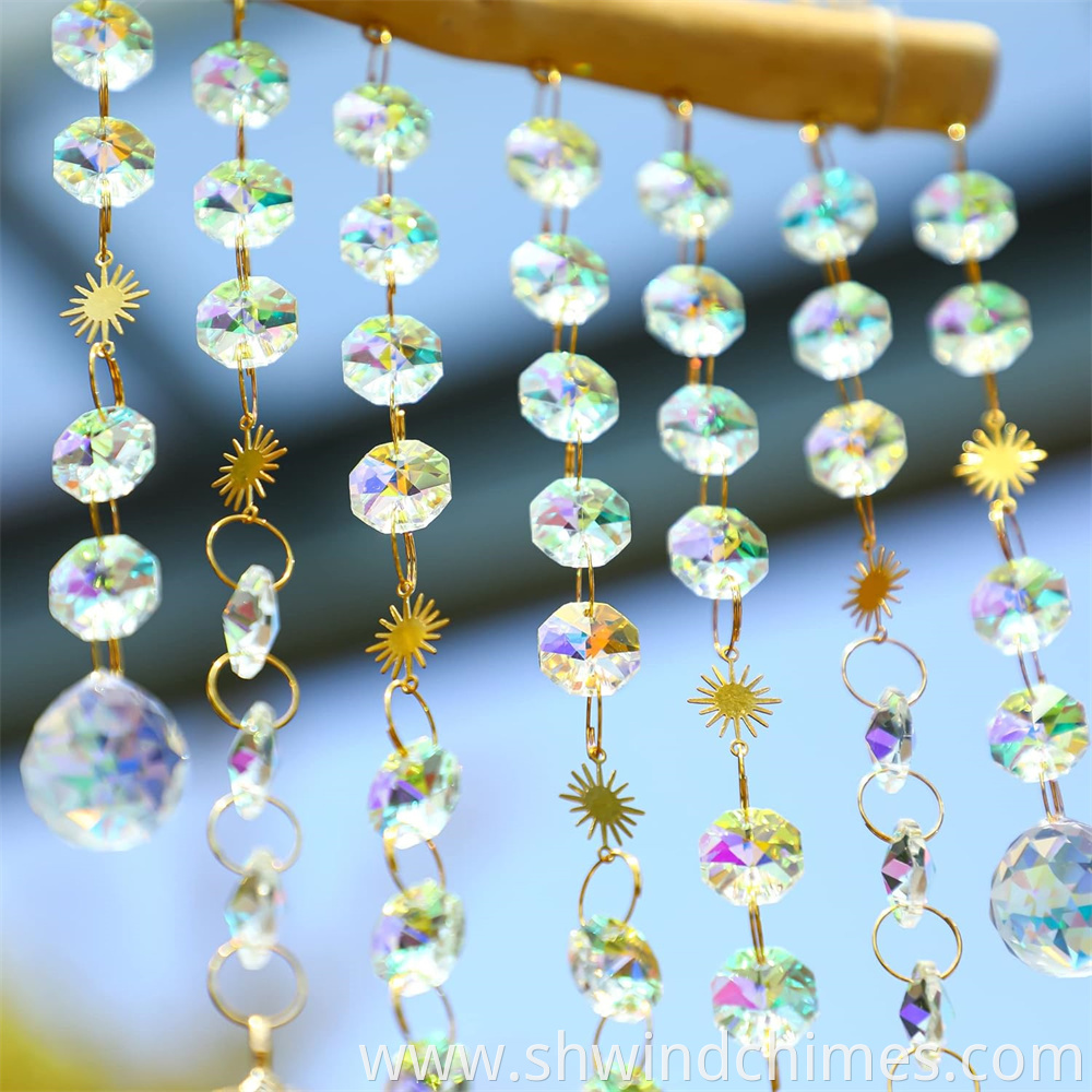 Glass Crystal Mobile Wind Chimes